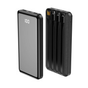 УМБ Forever power bank TB-411 ALLin1 10000 mAh with cables USB-C + Lightning + microUSB black ( GSM103789 ) - 1