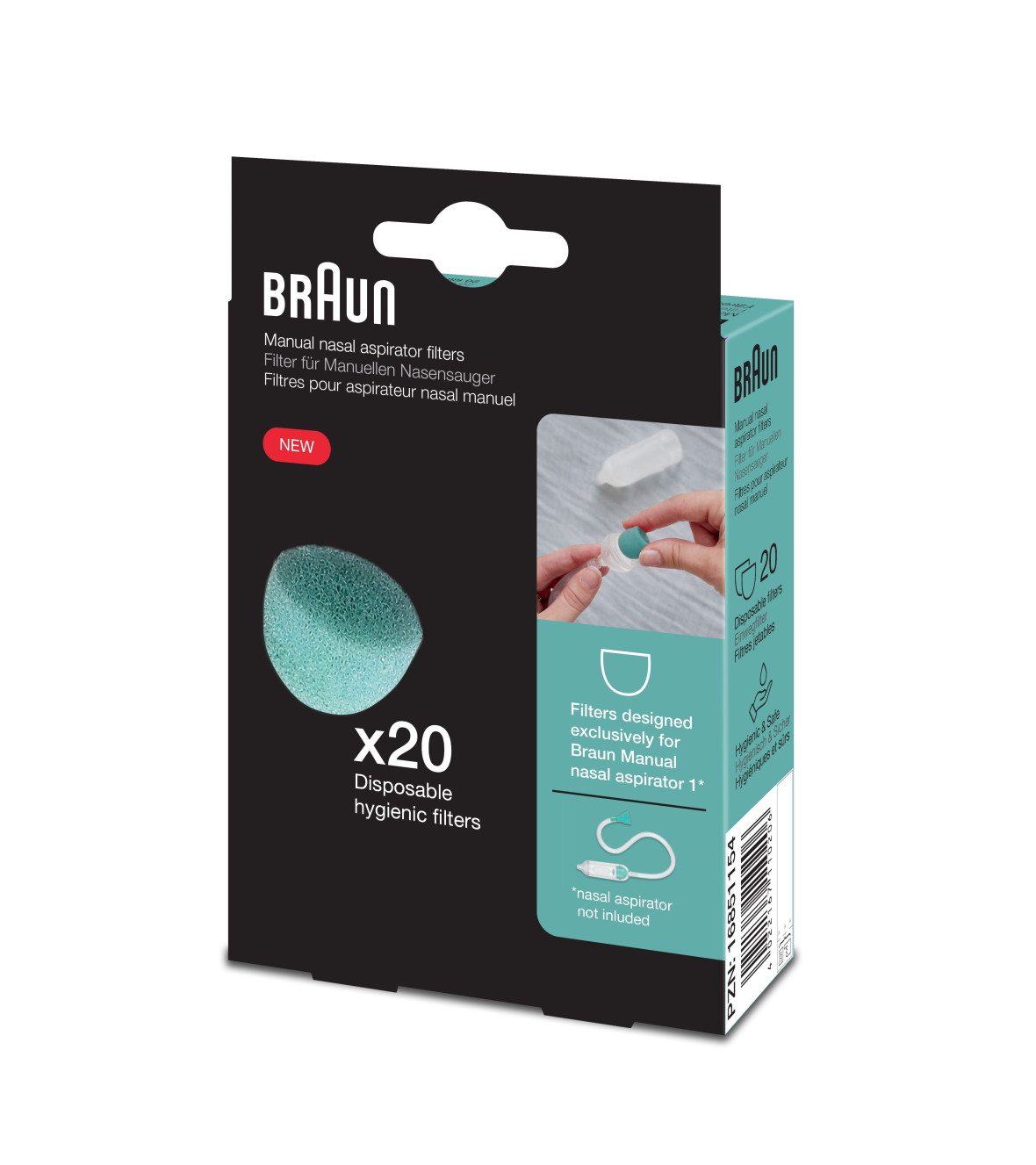 Сменный фильтр Braun для отсасывания слизи 20 шт (BNF020EU)