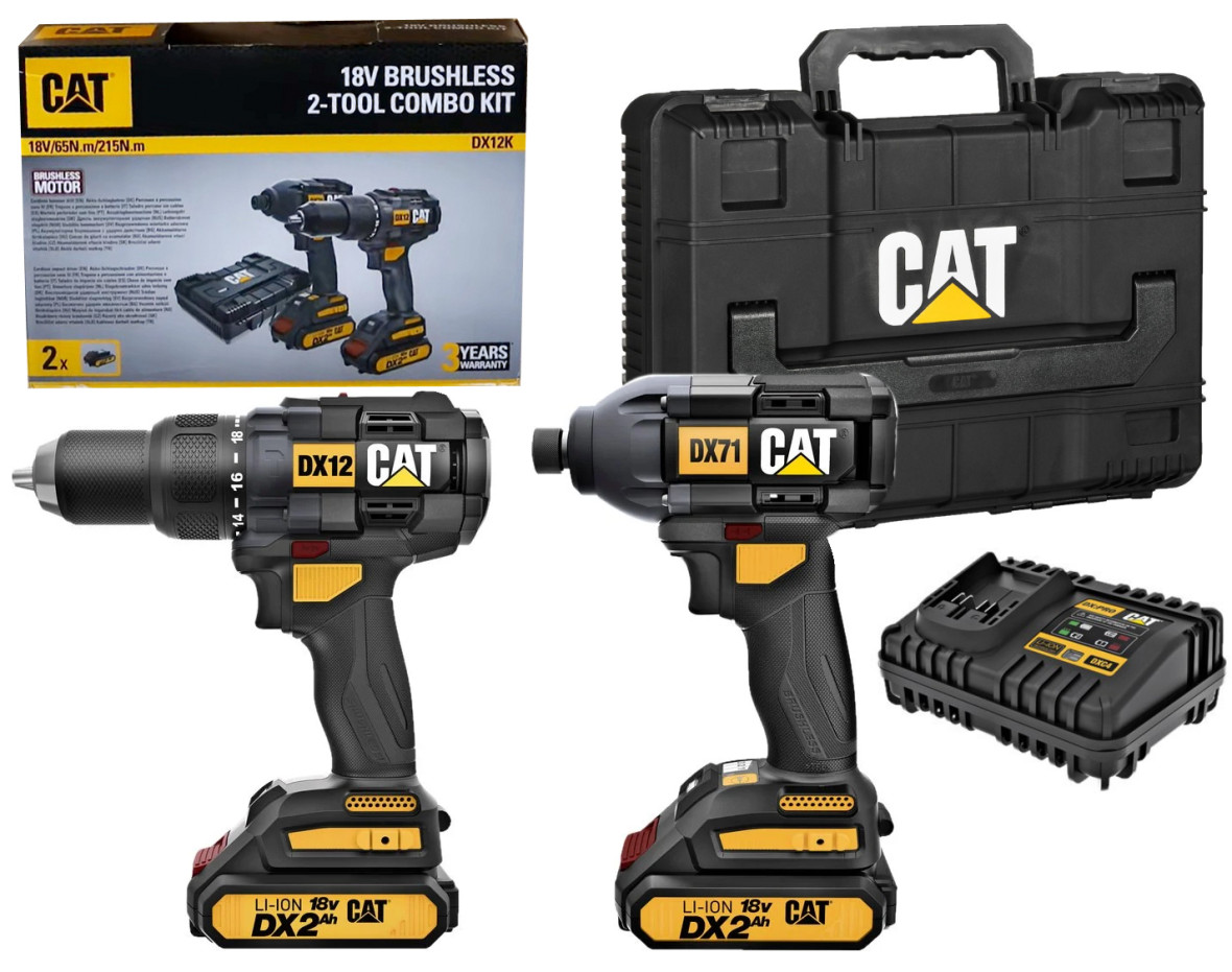 Аккумуляторный ударный бесщеточный дрель-шуруповерт CAT DX12