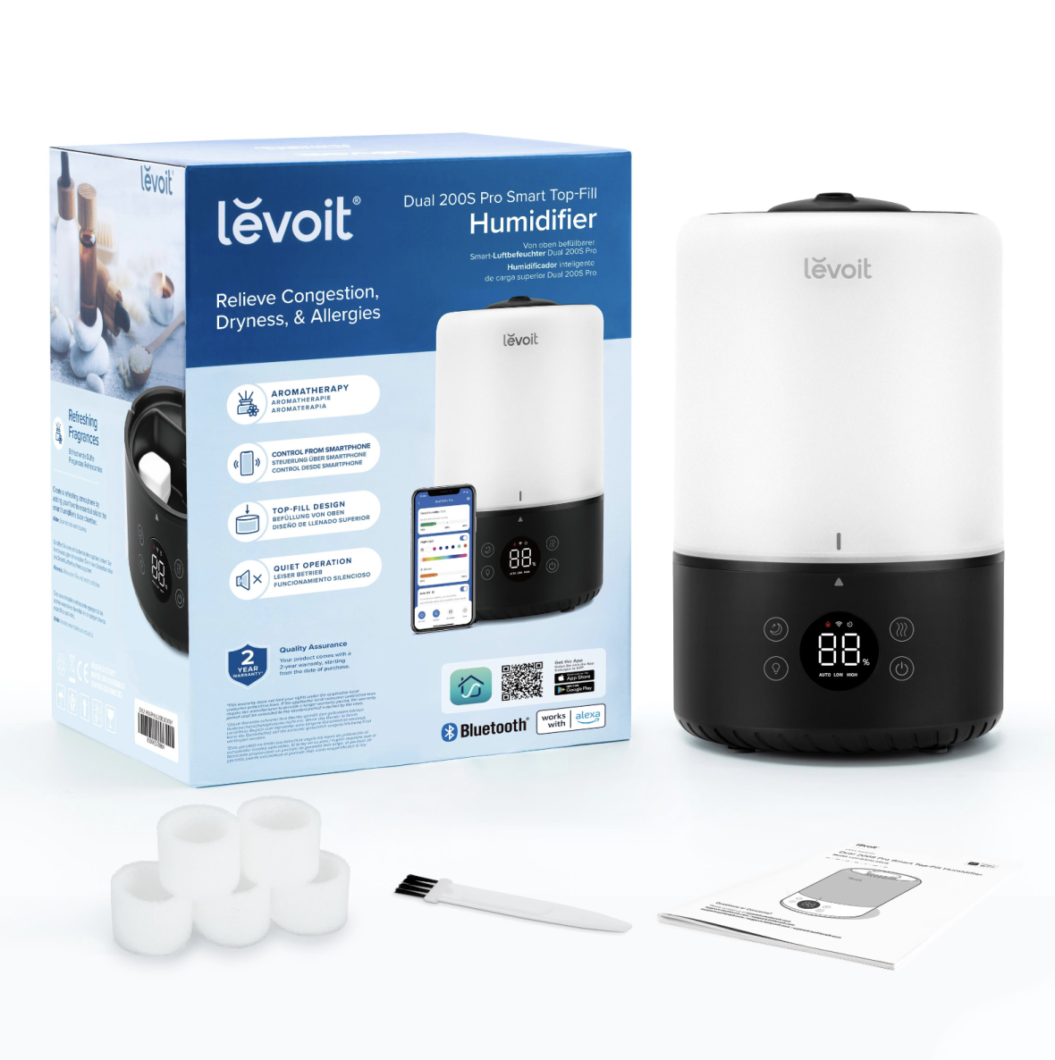 Увлажнитель воздуха Levoit Dual 200S Pro Smart Top-Fill LUH-D301S-KEUR (HEAPHULVSEU0079Y)