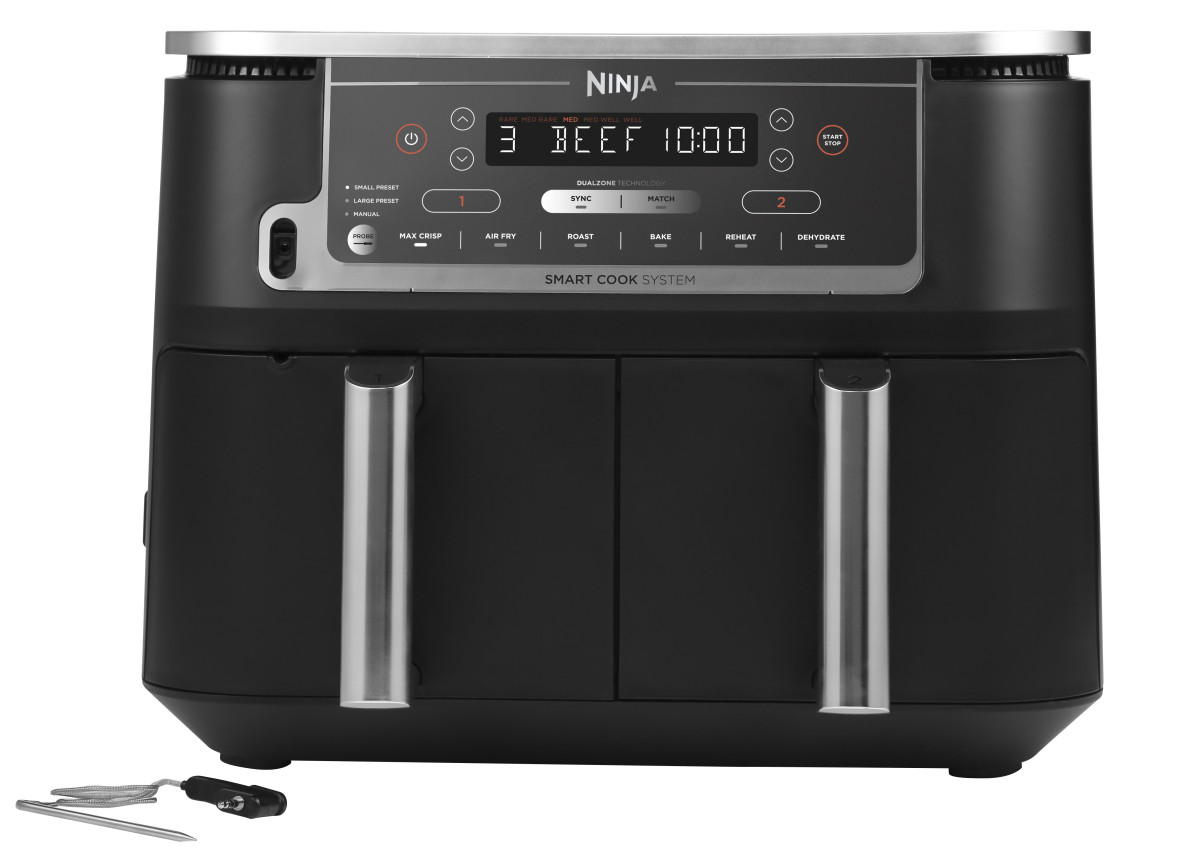 Двухзонная мультипечь Ninja Foodi MAX с системой Smart Cook AF451EU